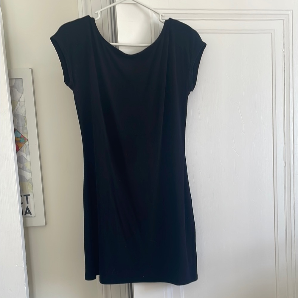 Black Free People Rosalia Low Back Mini Dress Size M in Black